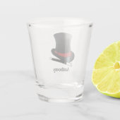 マジシャスハットと魔法ウォンドパーソナライズされた ショットグラス (裏面)