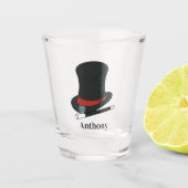 マジシャスハットと魔法ウォンドパーソナライズされた ショットグラス (正面)