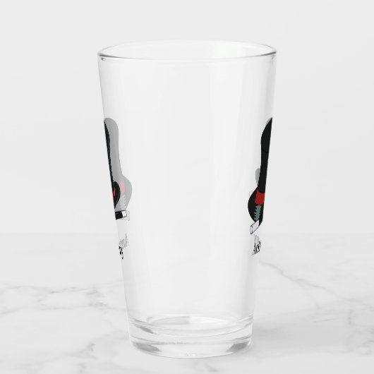 マジシャスハットと魔法ウォンドパーソナライズされた タンブラーグラス (左)