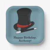 マジシャスハット魔法ショーバースデーパーティー ペーパープレート (正面)