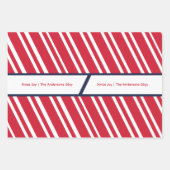 マジシャンおもしろい雪だるまサンタハットパターンクリスマス ラッピングペーパーシート (正面2)