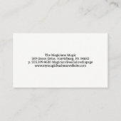 マジシャンでカードトリックを実行 名刺 (裏面)