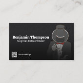 マジシャンでカードトリックを実行 名刺 (正面)