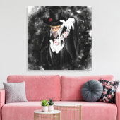 マジシャンとトランプアブラカダブラ – スケッチ キャンバスプリント (インサイチュ (リビング))