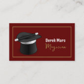 マジシャンの帽子と杖、マジシャン 名刺 (正面)