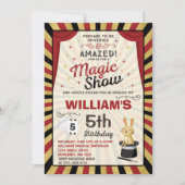 マジシャンの誕生日招待状 マジックショー パーティー 招待状 (正面)
