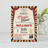 マジシャンの誕生日招待状 マジックショー パーティー 招待状 (スタンド正面)