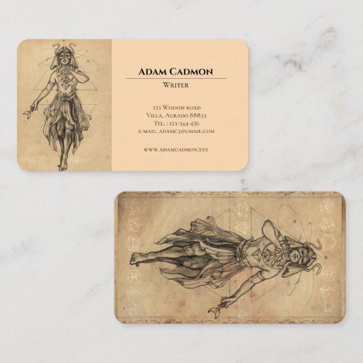 マジシャンアンティークアートフエレガントァイ名刺 名刺 (正面/裏面)