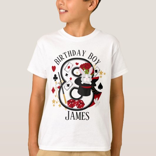 マジシャンエイト誕生日シャツ魔法誕生日 Tシャツ (正面)