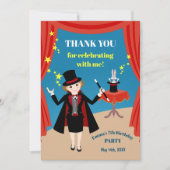 マジシャンガールショーバースデーパーティー サンキューカード (正面)