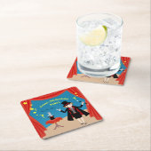 マジシャンガールショーバースデーパーティー スクエアペーパーコースター (インサイチュ)