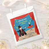 マジシャンガールショーバースデーパーティー フェイバーバッグ (クリップ留めされた状態)