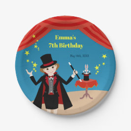 マジシャンガールショーバースデーパーティー ペーパープレート