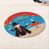 マジシャンガールショーバースデーパーティー ラウンドペーパーコースター (アングル)