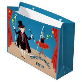マジシャンガールショーバースデーパーティー ラージペーパーバッグ