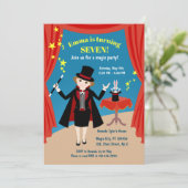 マジシャンガールショーバースデーパーティー 招待状 (スタンド正面)