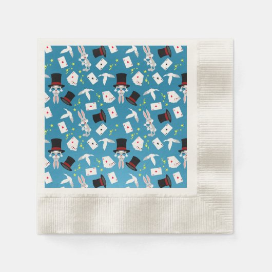 マジシャンガールショーバースデーパーティー 縁ありカクテルナプキン (正面)