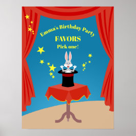マジシャンガールショー誕生日パーティー ポスター