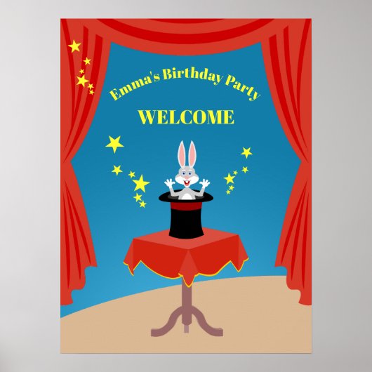 マジシャンガールショー誕生日会 ポスター (正面)