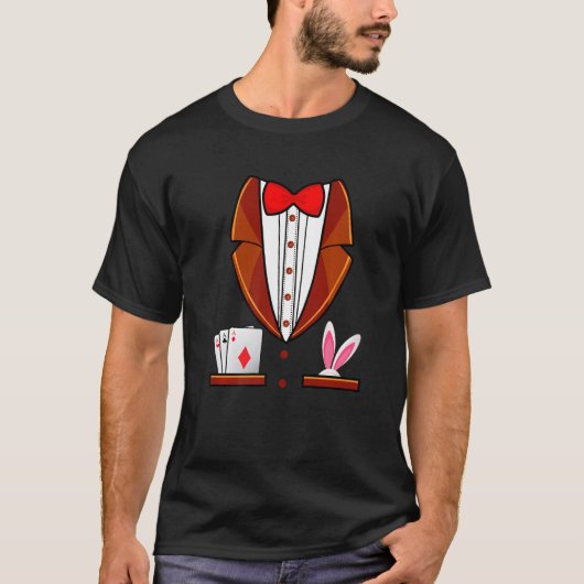 マジシャンコスチューム魔術師魔法シンプルハロウィーン Tシャツ (正面)