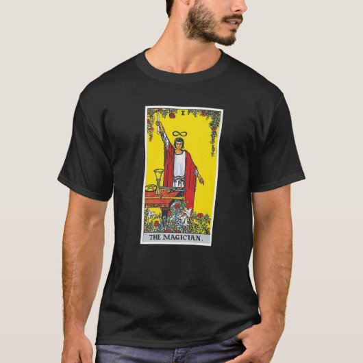 マジシャンタロットカードオカルト信仰オリー魔術 Tシャツ (正面)