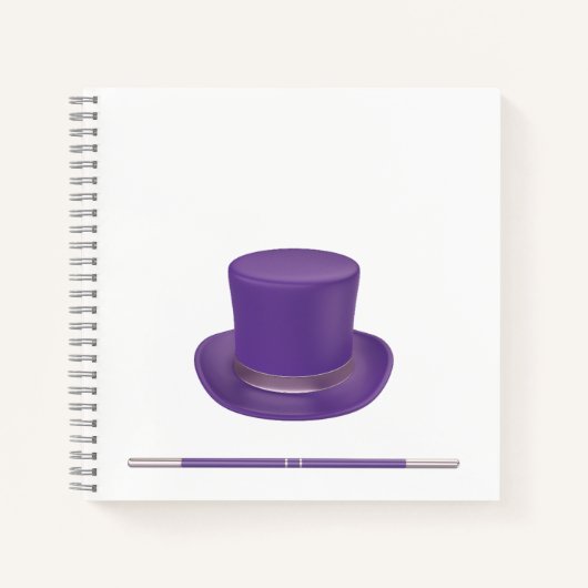 マジシャントップハットと魔法杖 ノートブック (正面)