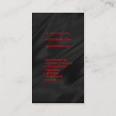 マジシャンハットラビット魔法トップハットサテン 名刺 (裏面)