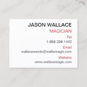 マジシャンパーソナライズされたズ・ビジネス・カード 名刺 (裏面)