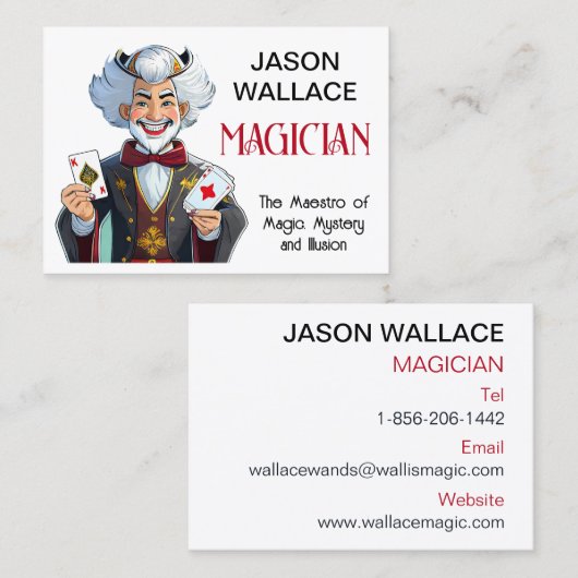マジシャンパーソナライズされたズ・ビジネス・カード 名刺 (正面/裏面)