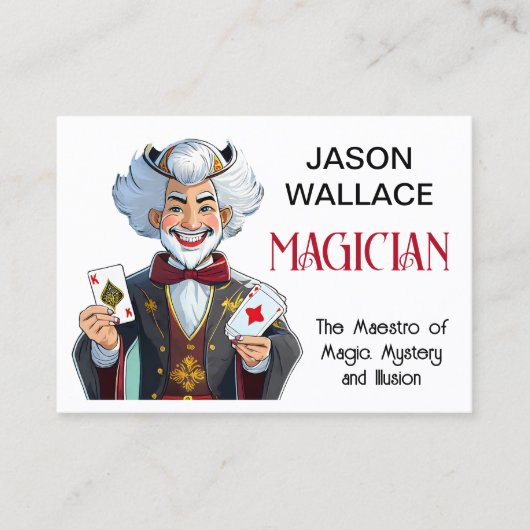 マジシャンパーソナライズされたズ・ビジネス・カード 名刺 (正面)