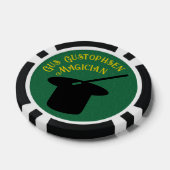 マジシャンパーソナライズされたトップハットとウサギ ポーカーチップ (シングル)