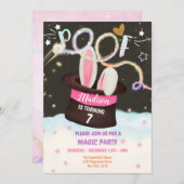 マジシャンパーティの招待状 招待状 (正面/裏面)