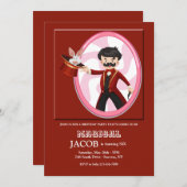 マジシャンパーティー 招待状 (正面/裏面)