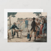 マジシャンフランスのまたはイリュシオニストアンティークプリント ポストカード (正面/裏面)