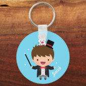 マジシャンボーイ魔法バニートリック子供へ キーホルダー (正面)