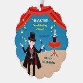 マジシャンボーイ・ショー誕生日パーティー オーナメントカード (左)