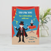 マジシャンボーイ・ショー誕生日パーティー サンキューカード (スタンド正面)