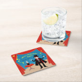 マジシャンボーイ・ショー誕生日パーティー スクエアペーパーコースター (インサイチュ)