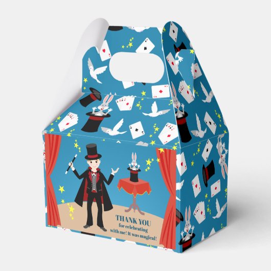 マジシャンボーイ・ショー誕生日パーティー フェイバーボックス (正面サイド)