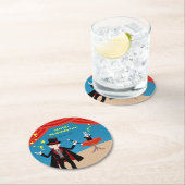 マジシャンボーイ・ショー誕生日パーティー ラウンドペーパーコースター (インサイチュ)