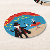 マジシャンボーイ・ショー誕生日パーティー ラウンドペーパーコースター (アングル)