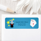 マジシャンボーイ・ショー誕生日パーティー ラベル (インサイチュ)