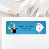 マジシャンボーイ・ショー誕生日パーティー ラベル (インサイチュ)