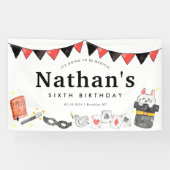 マジシャンラビットワンド魔法ショーバースデーパーティー 横断幕 (横)