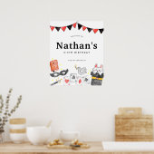 マジシャンラビットワンド魔法誕生日ウェルカムショー ポスター (キッチン)