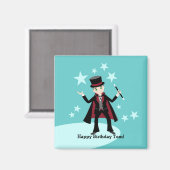 マジシャン子供の誕生日パーティー マグネット (正面/裏面)