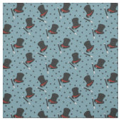 マジシャン帽子、魔法ウォンドとスターズブルー ファブリック (見本)