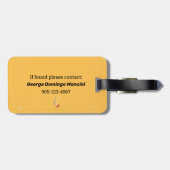 マジシャン手4つの要素タロットカードイエロー ラゲッジタグ (裏面横)