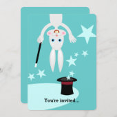 マジシャン男の子の誕生日パーティーの招待 招待状 (正面/裏面)