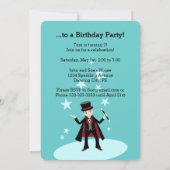 マジシャン男の子の誕生日パーティーの招待 招待状 (裏面)